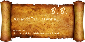 Budaházi Blanka névjegykártya